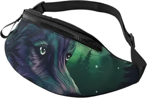 Fanny Pack for Men Women Crossbody Waist Bag Forest Wolf Belt Bag with Adjustable Strap Hip Bum Bag