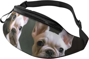Fanny Pack for Men Women Crossbody Waist Bag French bulldog puppies Belt Bag with Adjustable Strap Hip Bum Bag