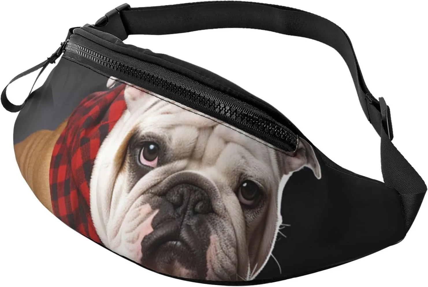 Fanny Pack for Men Women Crossbody Waist Bag Lover Bulldog Belt Bag with Adjustable Strap Hip Bum Bag