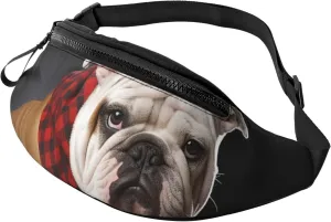 Fanny Pack for Men Women Crossbody Waist Bag Lover Bulldog Belt Bag with Adjustable Strap Hip Bum Bag