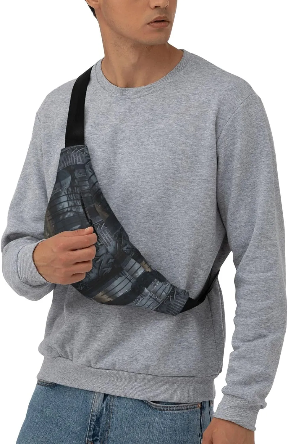 Fanny Pack for Men Women Waist Bag Adjustable Waist Pack Crossbody Belt Bag Graveyard Tombstone Bum Bag