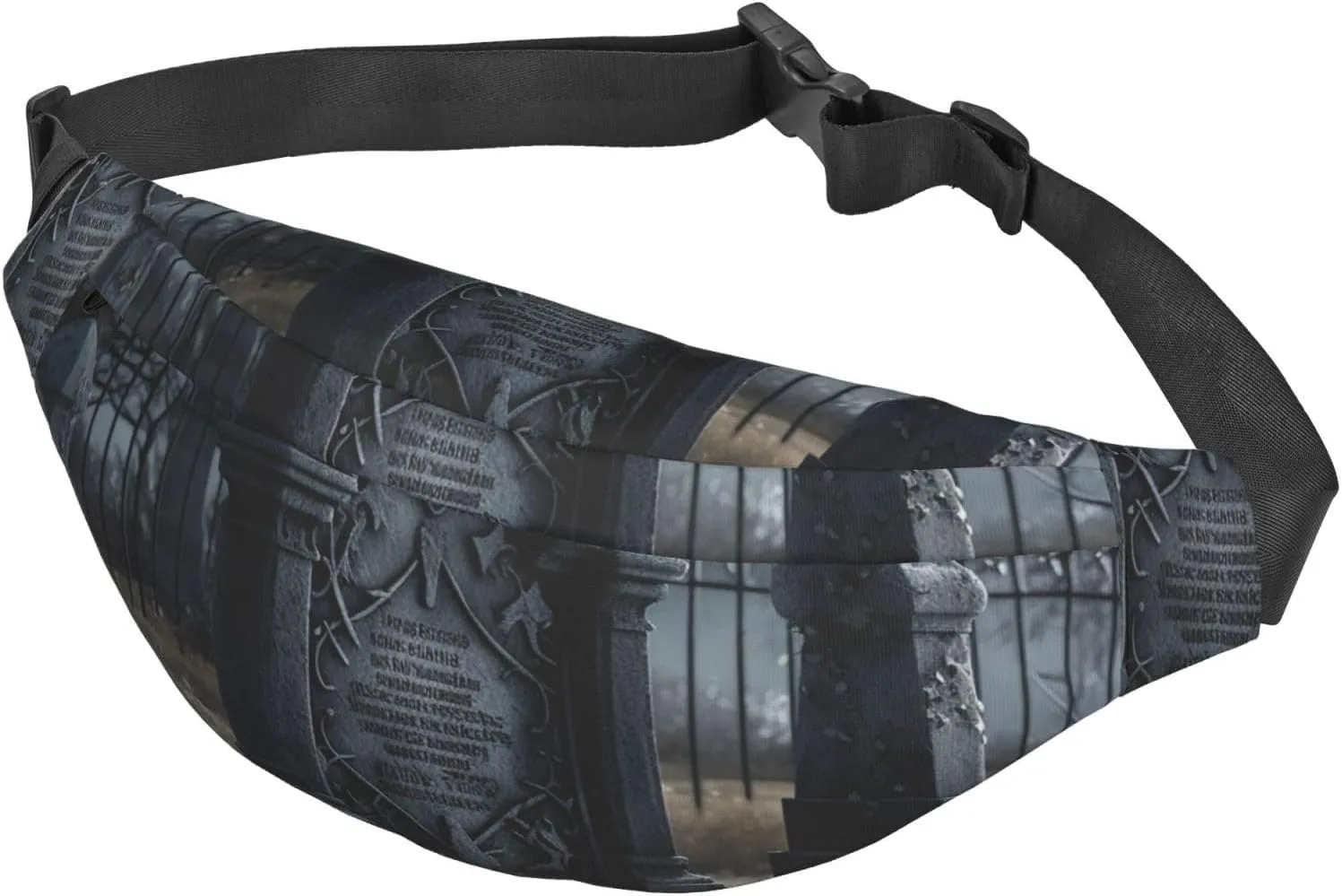Fanny Pack for Men Women Waist Bag Adjustable Waist Pack Crossbody Belt Bag Graveyard Tombstone Bum Bag