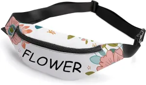 Fanny Pack for Women Men Colorful Floral Pattern Waist Pack Adjustable Belt Bag for Workout Running Travelling Casual Waist Bag, 36*15cm, style-3