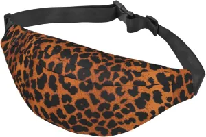 Fanny Pack Spotted Leopard Skin Waist Pack For Women Men Waterproof Belt Bag With Adjustable Belt Casual Crossbody Bag Travel Waist Bag For Sports Running Cycling