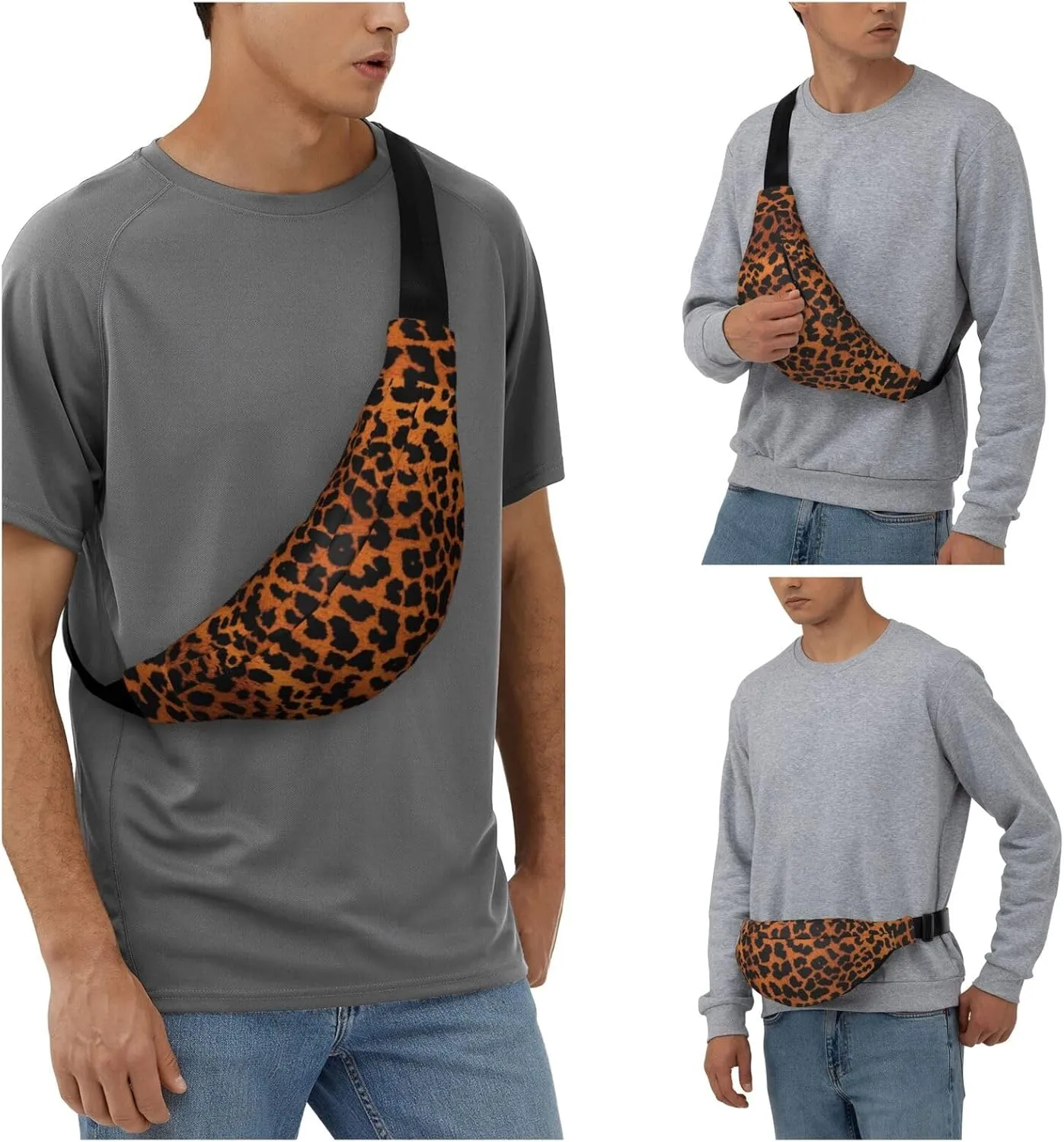 Fanny Pack Spotted Leopard Skin Waist Pack For Women Men Waterproof Belt Bag With Adjustable Belt Casual Crossbody Bag Travel Waist Bag For Sports Running Cycling