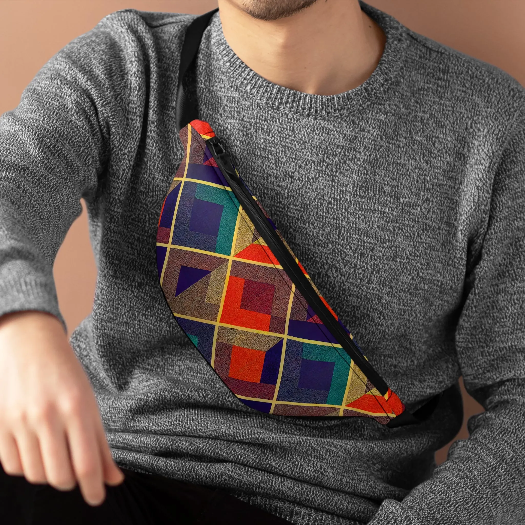 Fanny Pack/Bum Bag - Herringbone Kaleidoscope
