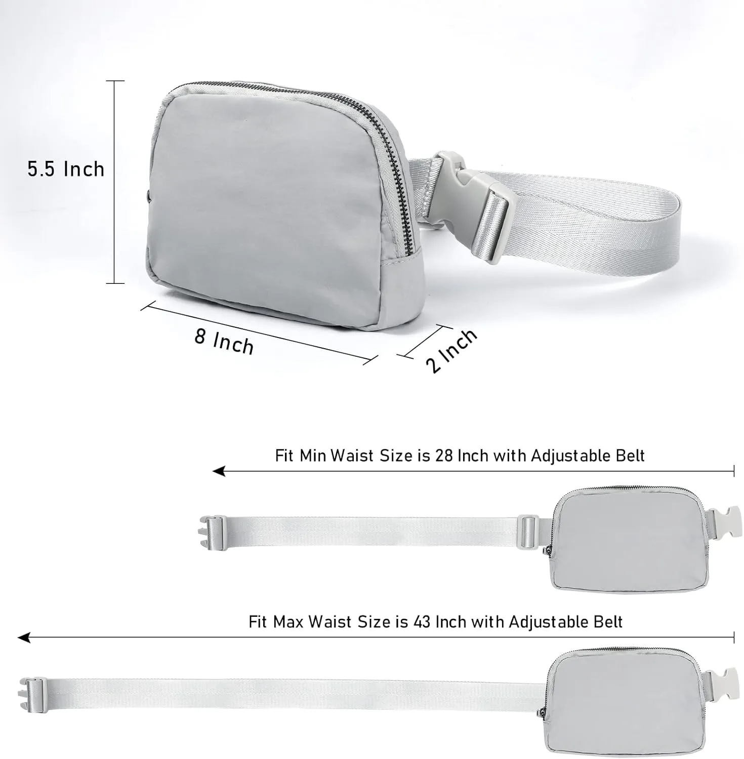 Fanny Packs for Women Crossbody Small Everywhere Belt Bag Adjustable Mini Waist Bum Bags for Travel Hiking Workout