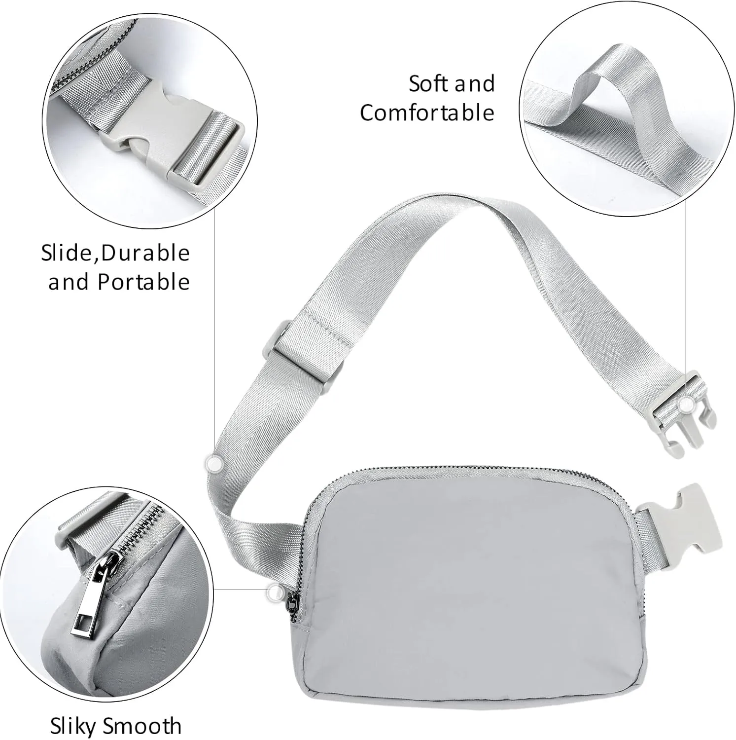 Fanny Packs for Women Crossbody Small Everywhere Belt Bag Adjustable Mini Waist Bum Bags for Travel Hiking Workout