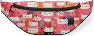 Fanny Packs for Women Men Sling Bag Crossbody Bags Men Waist Bag Cat Themed Fanny Pack for Women Belt Bag for Travel Hiking Running