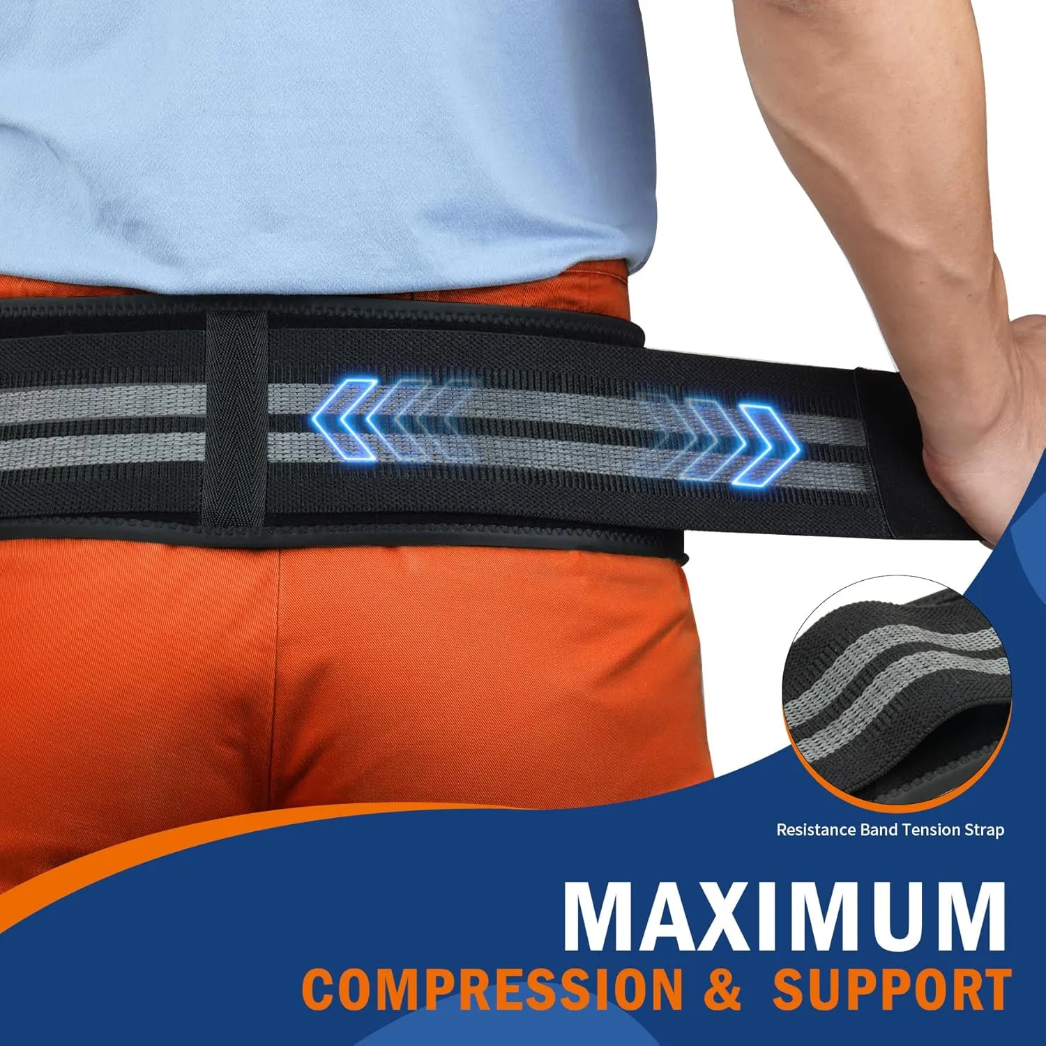FEATOL SI Sacroiliac Belt for Sciatica Pain Relief-Extra Compression Support Hip Brace for Pelvic, Sciatica, Trochanteric, SI Joint Belt for Men Women-Large
