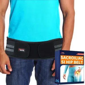 FEATOL SI Sacroiliac Belt for Sciatica Pain Relief-Extra Compression Support Hip Brace for Pelvic, Sciatica, Trochanteric, SI Joint Belt for Men Women-Large