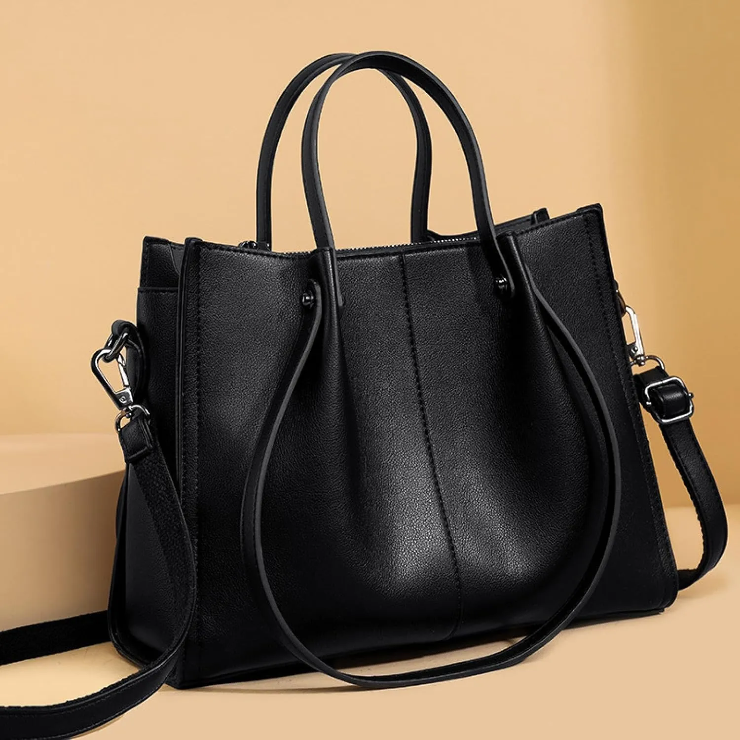 Female Large-capacity Multi-layer Hand-held Mom Bag with One Shoulder Crossbody Bag