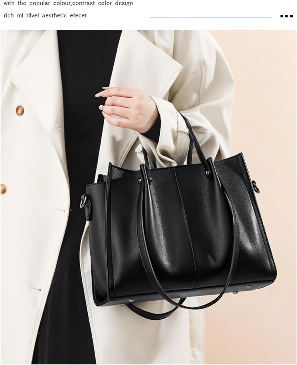 Female Large-capacity Multi-layer Hand-held Mom Bag with One Shoulder Crossbody Bag