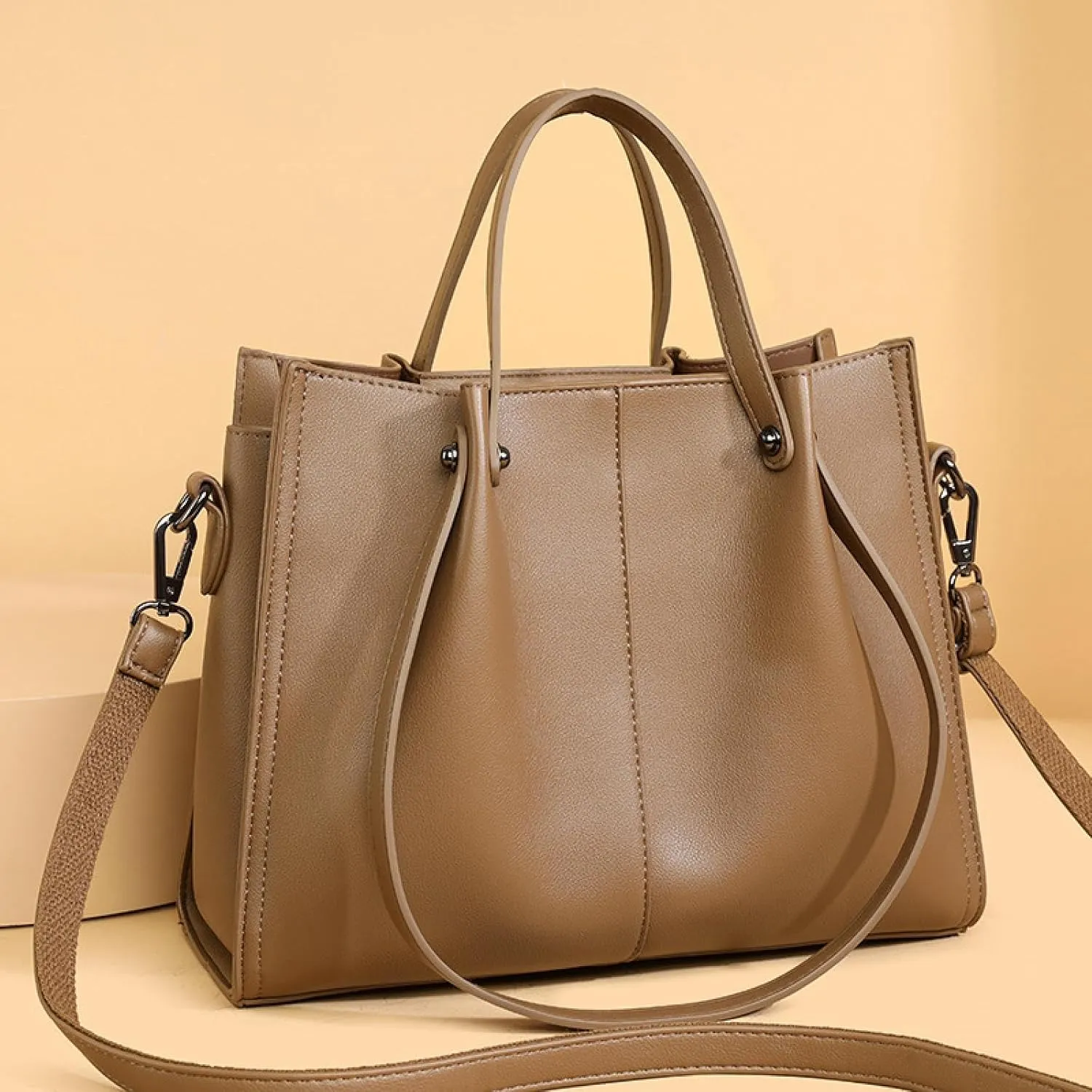 Female Large-capacity Multi-layer Hand-held Mom Bag with One Shoulder Crossbody Bag
