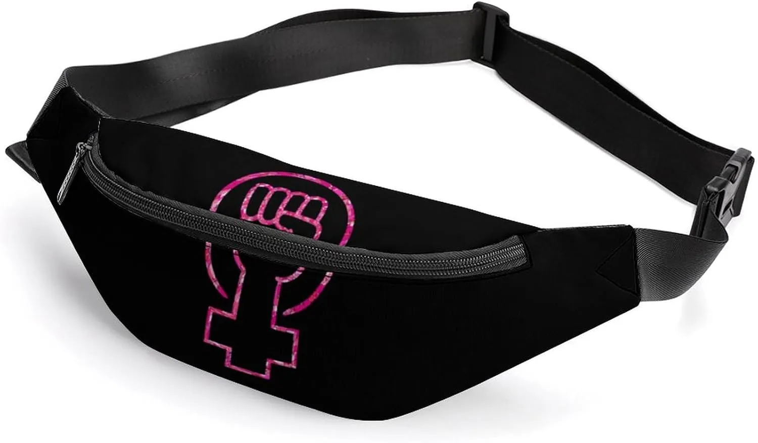 Feminist Fist Power Waterproof Fanny Pack Belt Bag Crossbody Waist Bags Travel Essentials for Sports Workout