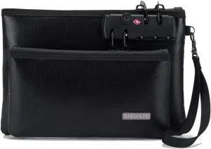Fireproof Money Bag with Lock, Double layer CashBag Bank Bag for Cash, Valuable Storage Bag,Fireproof Safe Box Money Pouch with Zipper (9.3"x6")