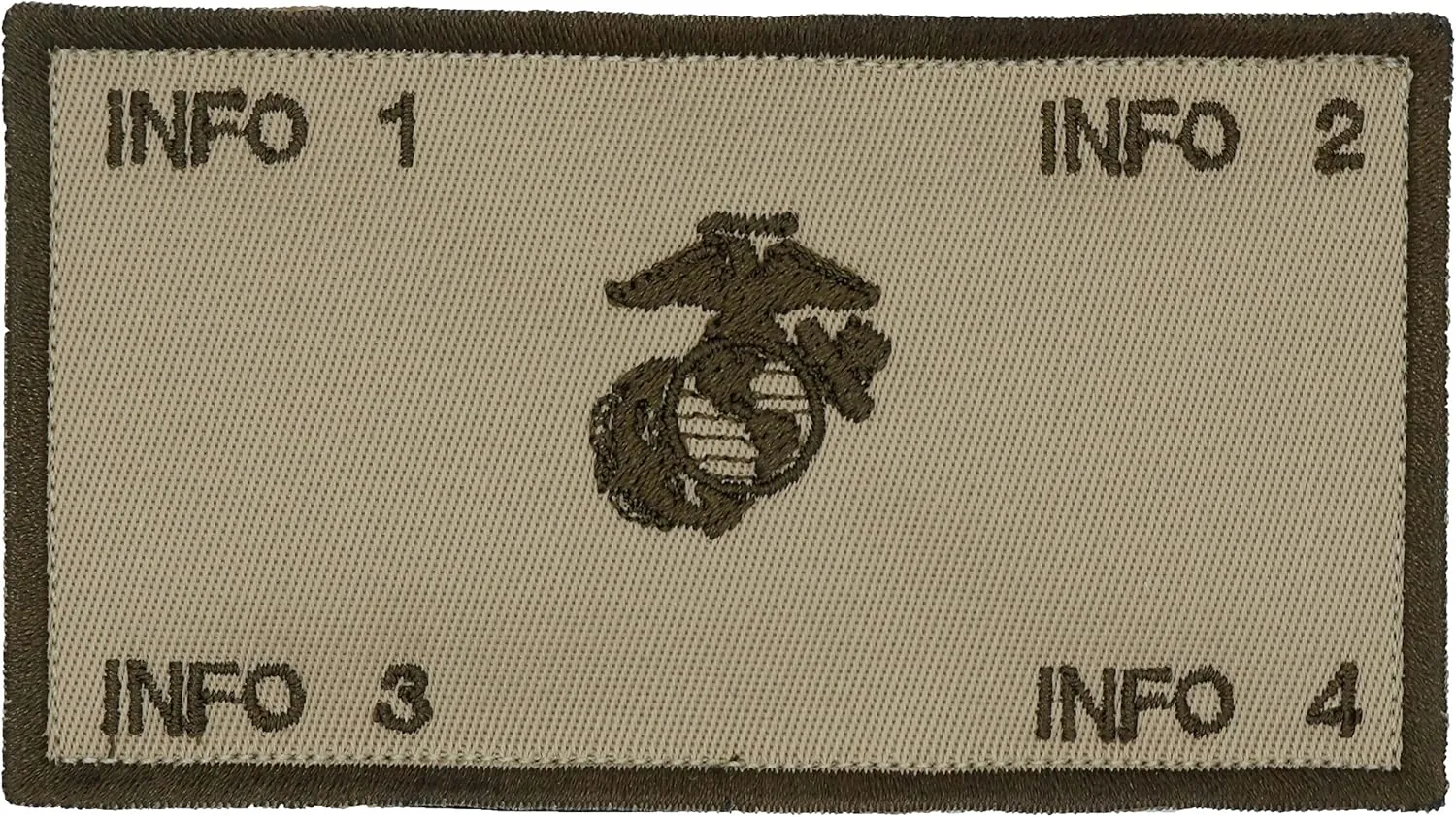 Flak Jacket Identification Patch/Tag with 2.25" x 4" Hook Fastener (Military-Inspired, 1 Piece, Rectangular, Identification Tag, Patch)