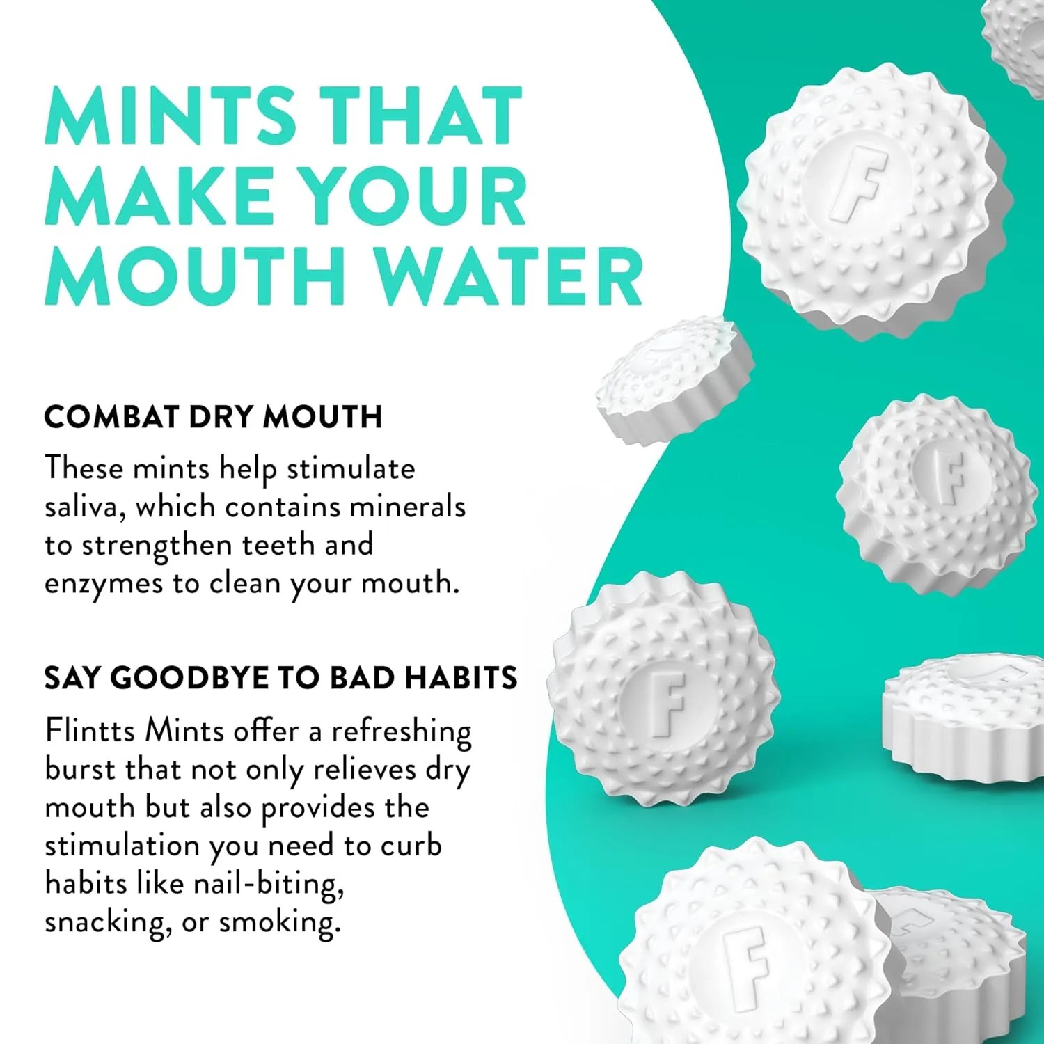 Flintts Mints Strawberry Stash (2x Refill Strawberry Magic) - Sugar Free & Vegan, Mouth Watering Breath Freshener Mints for Oral Health - Healthy Candy Alternative - Pocket Size - Dry Mouth Products