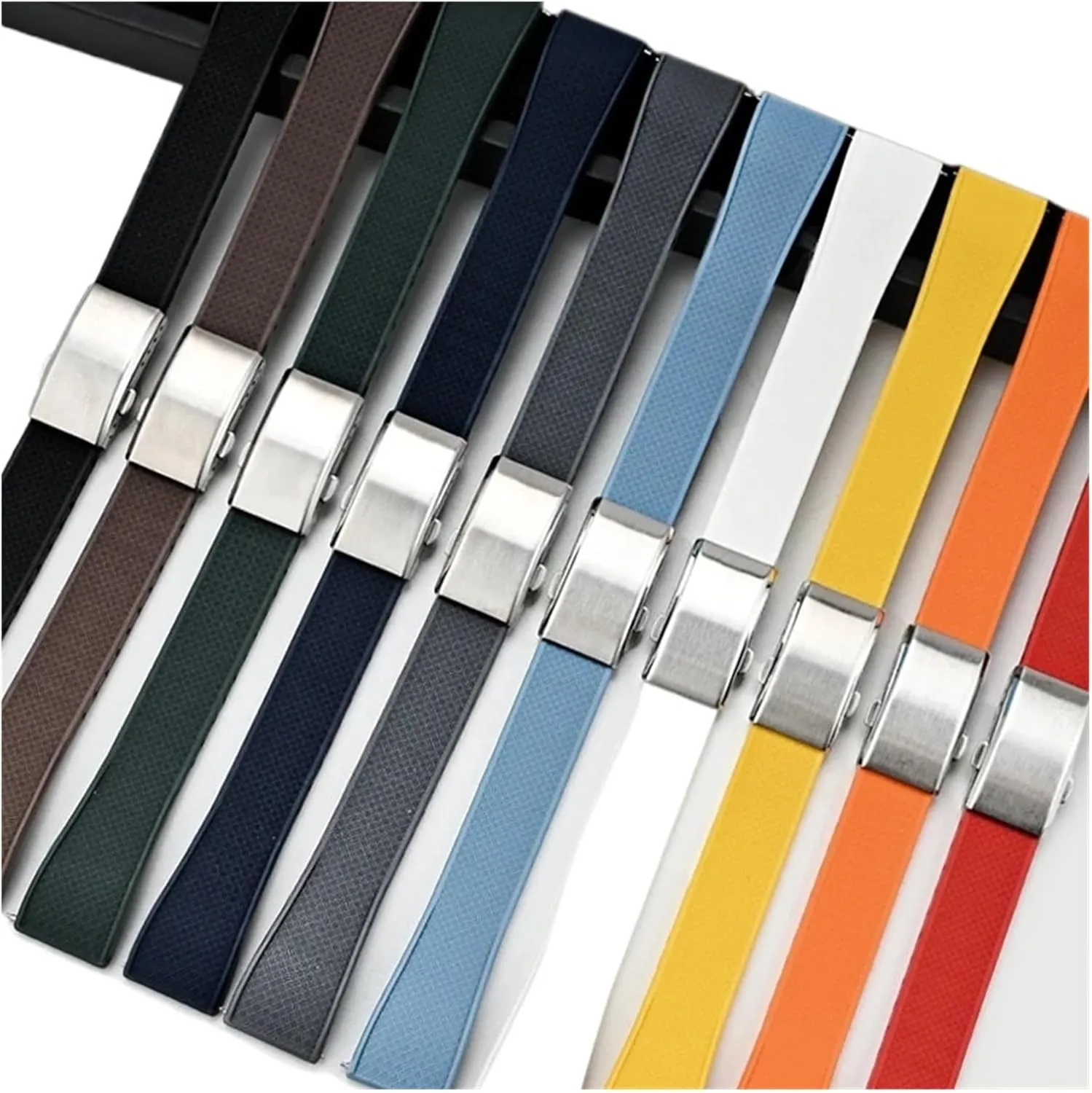 Fluororubber Strap Tropical Strap 20mm 22mm Folding Buckle Quick Release Adjustable Wrist Size Men's And Women's Bracelets