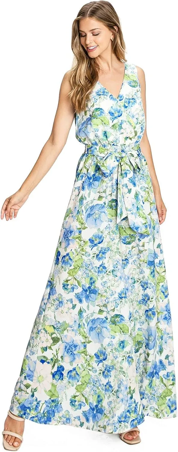 Flying Tomato Love Colette Women's Garden Party Special Occasion Floral Wide-Leg Jumpsuit