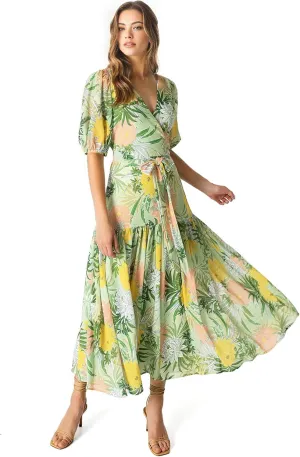 Flying Tomato Women's Soft Floral Tropical Midi Dress