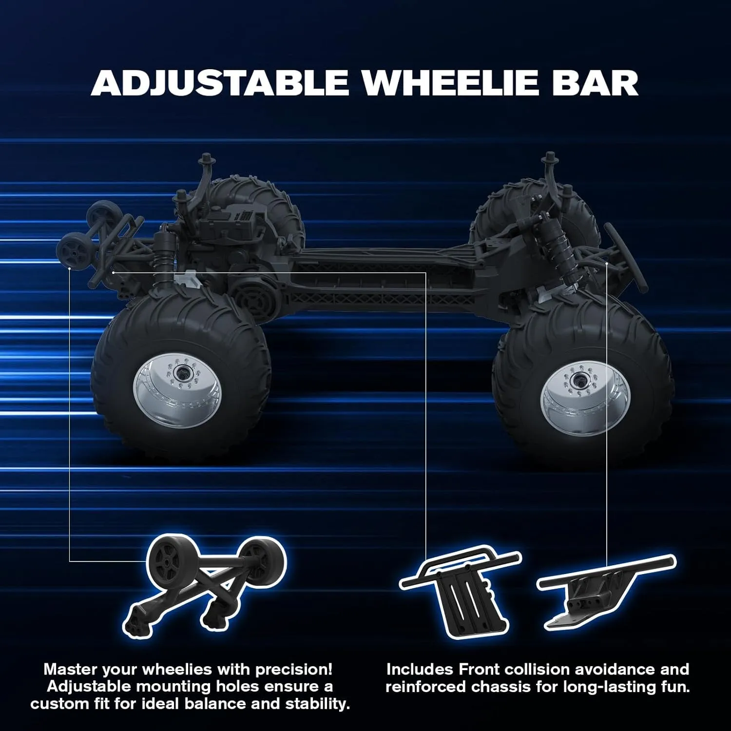 FMS 1/10 RC Truck Ford F100 – 2WD Monster Truck with Licensed Body, 550 Brushed Motor, Oil Shocks, Independent Suspension – All-Terrain RC Crawler, High Speed Off-Road RC Car for gift (FIRST BLOOD RS)