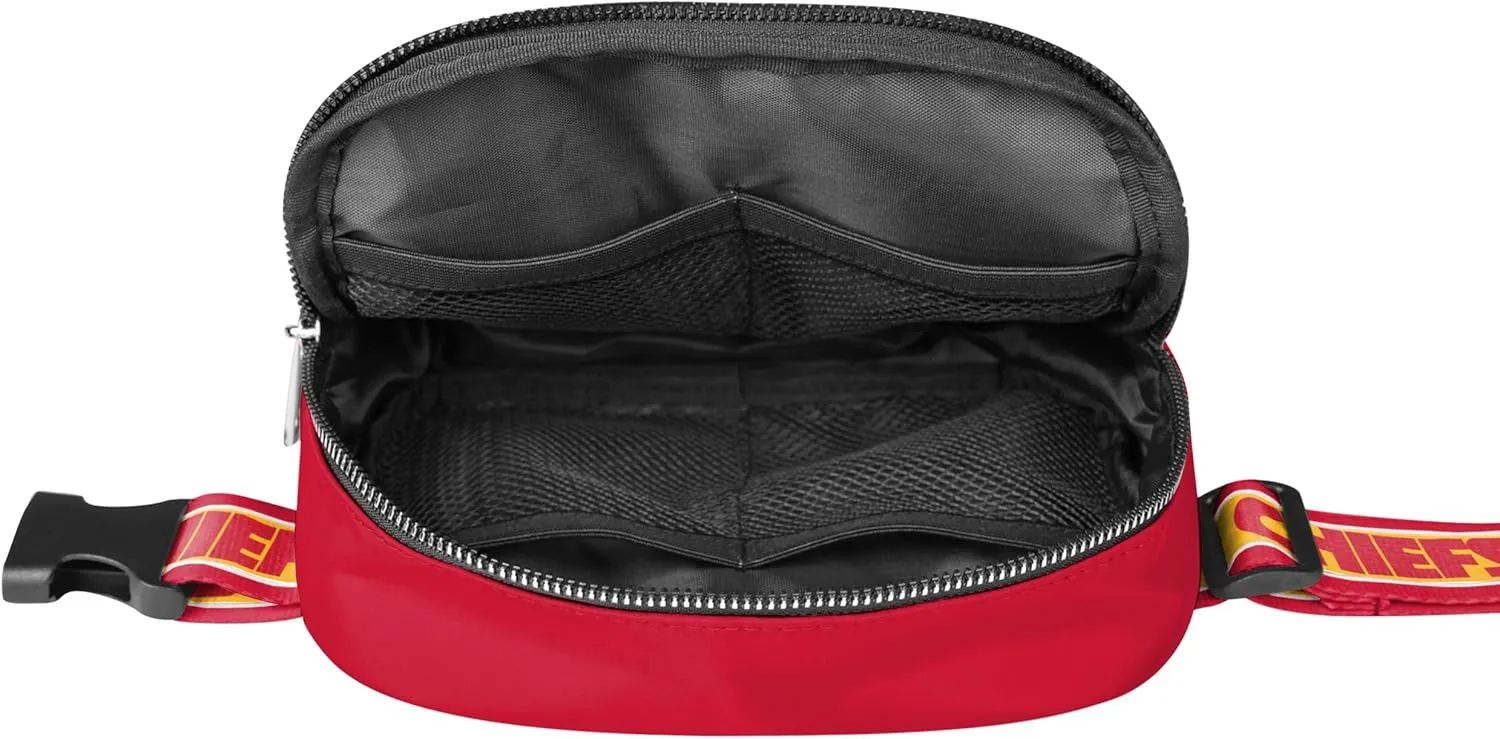 FOCO NFL Unisex-Adult NFL Team Color Wordmark Crossbody Belt Bag