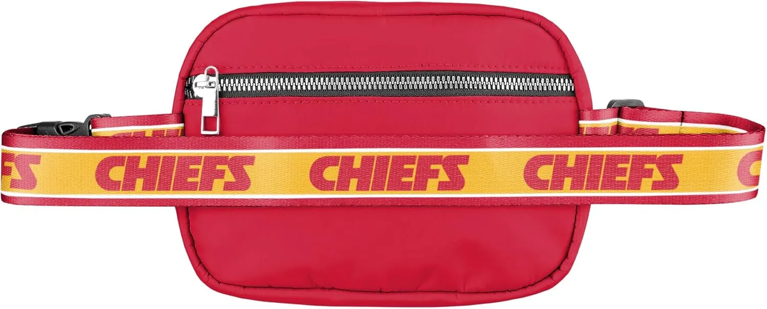 FOCO NFL Unisex-Adult NFL Team Color Wordmark Crossbody Belt Bag