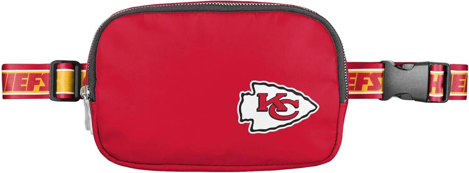 FOCO NFL Unisex-Adult NFL Team Color Wordmark Crossbody Belt Bag