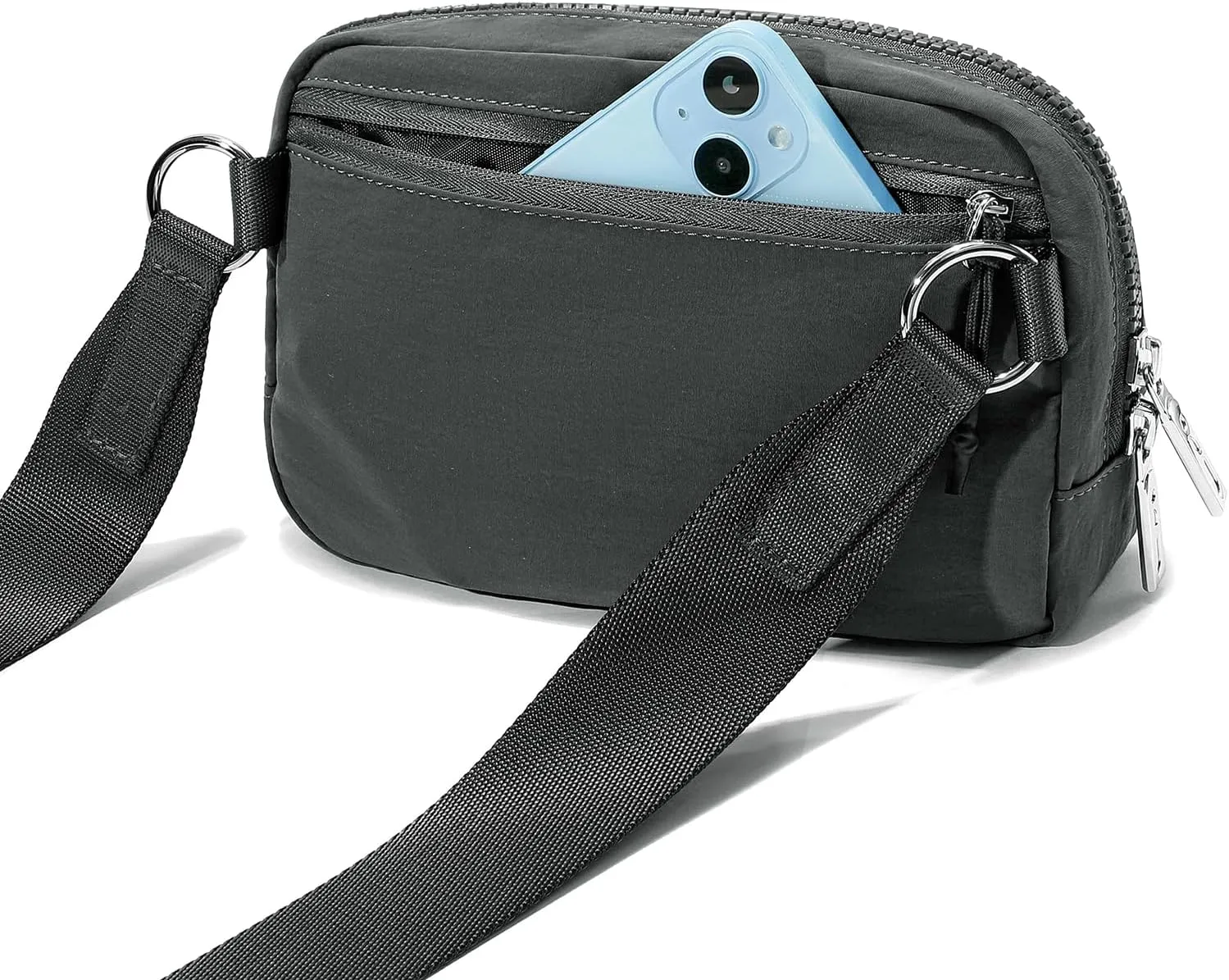 FODOKO Unisex Two-way Zipper Belt Bag