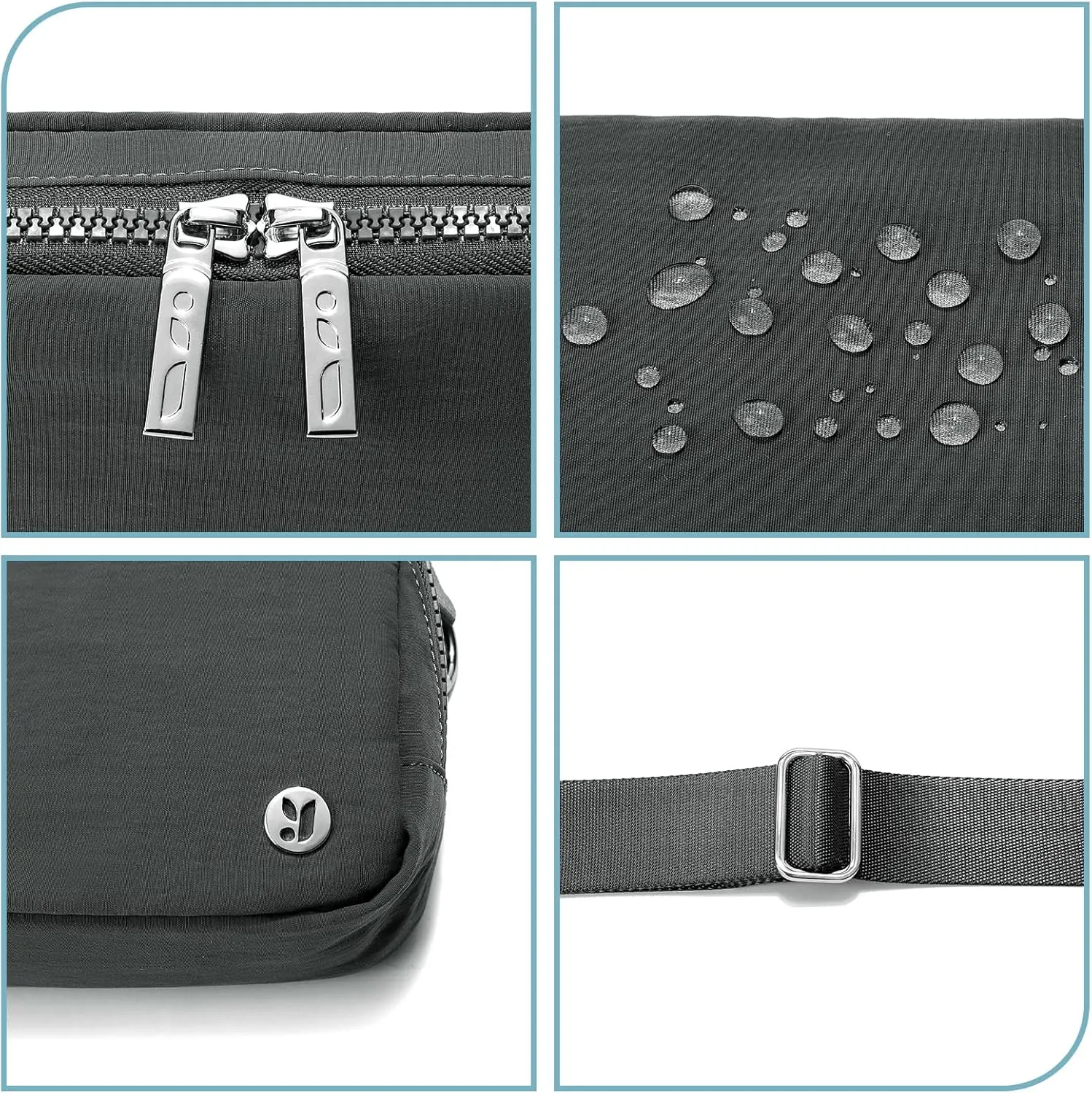 FODOKO Unisex Two-way Zipper Belt Bag