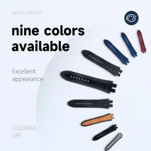For EXCALIBUR Series 28mm Nubuck Leather Belt New Silicone Watch Band Accessories Fit For Roger Dubuis Strap