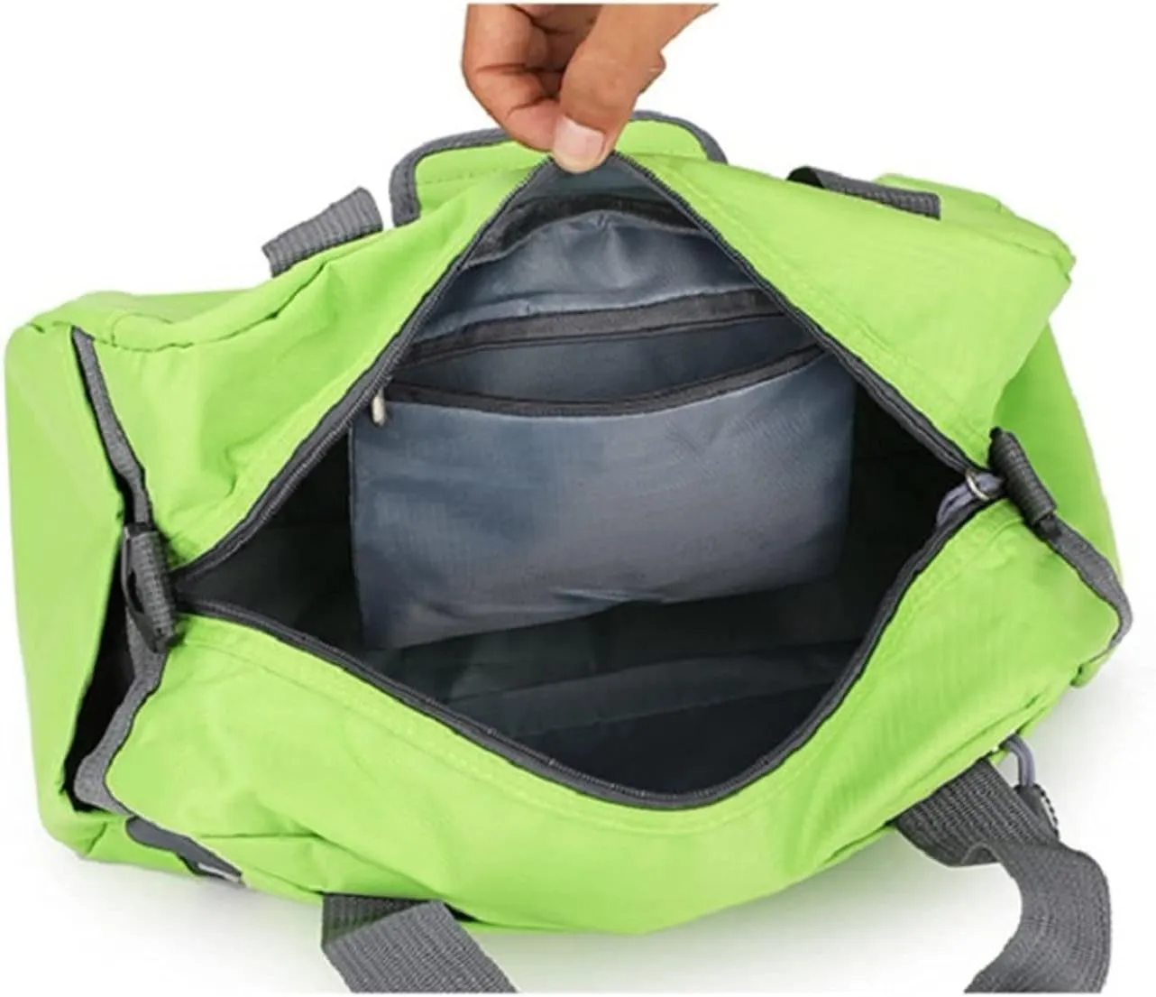 for Women Fashion Men Training Gym Bag Nylon Ultralight Travel Sports Bags for Fitness Yoga Handbag Short Trip Luggage (Black-Large)