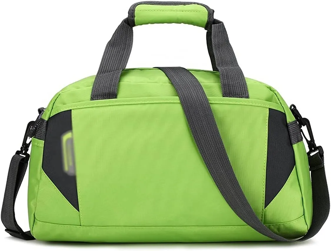 for Women Fashion Men Training Gym Bag Nylon Ultralight Travel Sports Bags for Fitness Yoga Handbag Short Trip Luggage (Green-Medium)