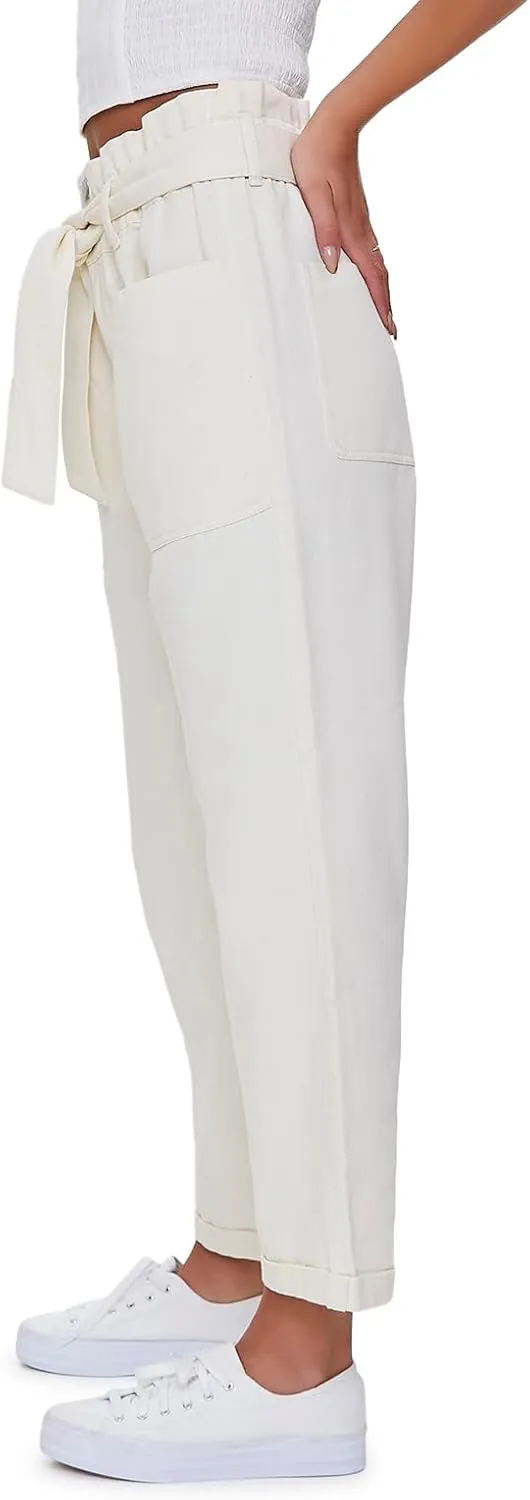 Forever 21 Women's Paperbag Ankle Pants