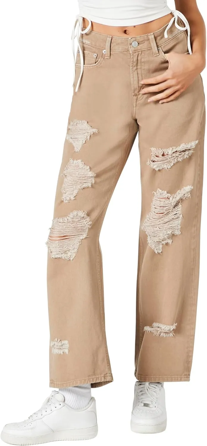 Forever 21 Women's Recycled Cotton Wide-Leg Jeans