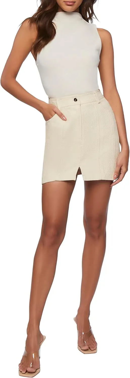 Forever 21 Women's Twill Mini Skirt