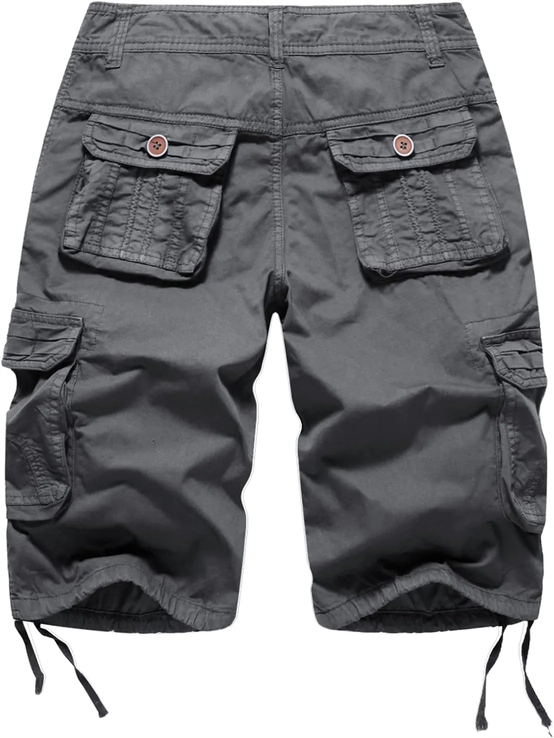 FOURSTEEDS Womens Casual Loose Fit Multi-Pocket Camouflage Twill Bermuda Cargo Shorts with Belt