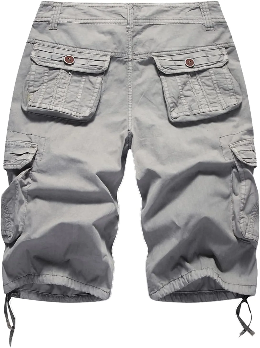 FOURSTEEDS Womens Casual Loose Fit Multi-Pocket Camouflage Twill Bermuda Cargo Shorts with Belt