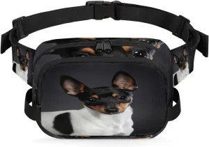 Fox Terrier Dog Durable Waterproof Fanny Pack with Double Zipper Closure - Organize Your Essentials with Ease - Lightweight and Comfortable for Men and Women
