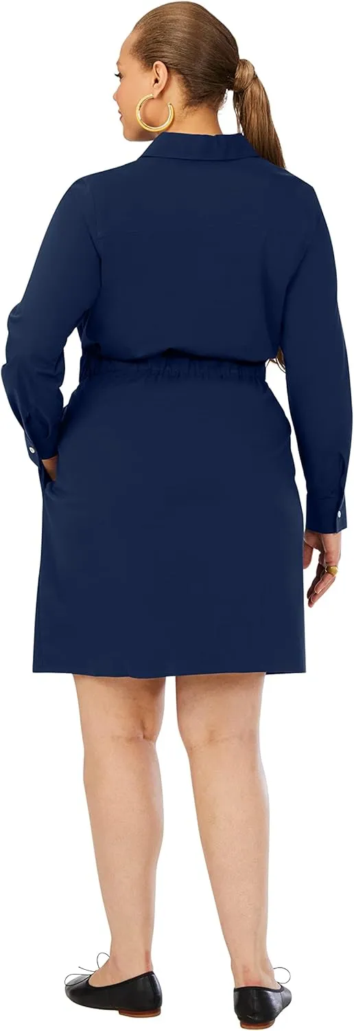 Foxcroft Women's Pax Long Sleeve Stretch Solid Dress