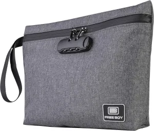 Free Boy Smell Proof Bags 11.8"x8.6"Durable Odor Proof Stash Bag with Combination Lock,Smell Odor Case Container