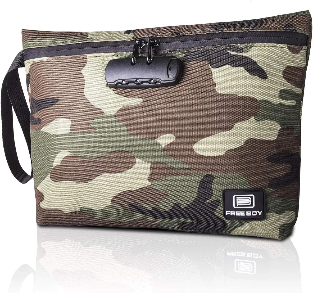 Free Boy Smell Proof Bags 11.8"x8.6"Durable Odor Proof Stash Bag with Combination Lock,Smell Odor Case Container