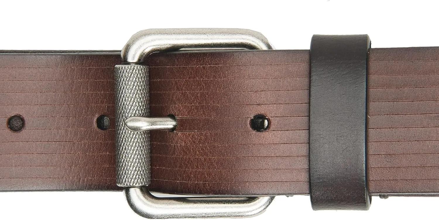 Frye Men's 40mm Etched Line Panel Leather Belt