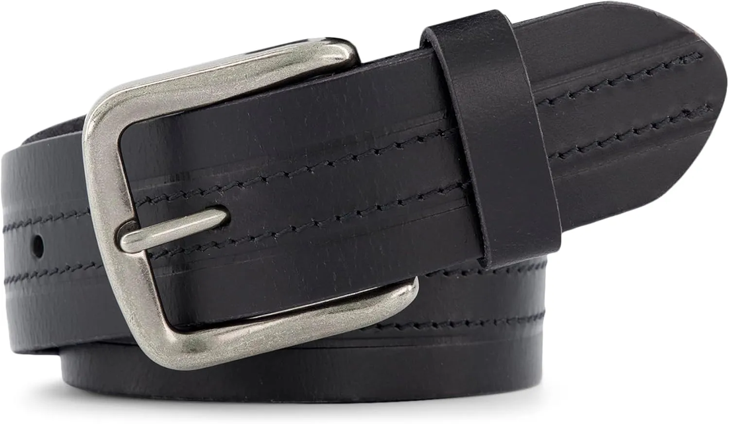 Frye Men's 40mm Leather Heat Press with Stitch Detail Belt