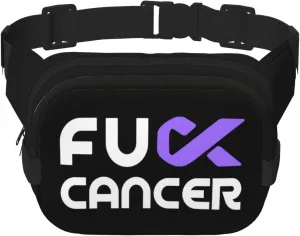Fuck Pancreatic Cancer Waist Pack Bag Fanny Pack for Men&Women Hip Bum Bag with Adjustable Strap for Outdoors Workout Traveling Casual Running Hiking Cycling