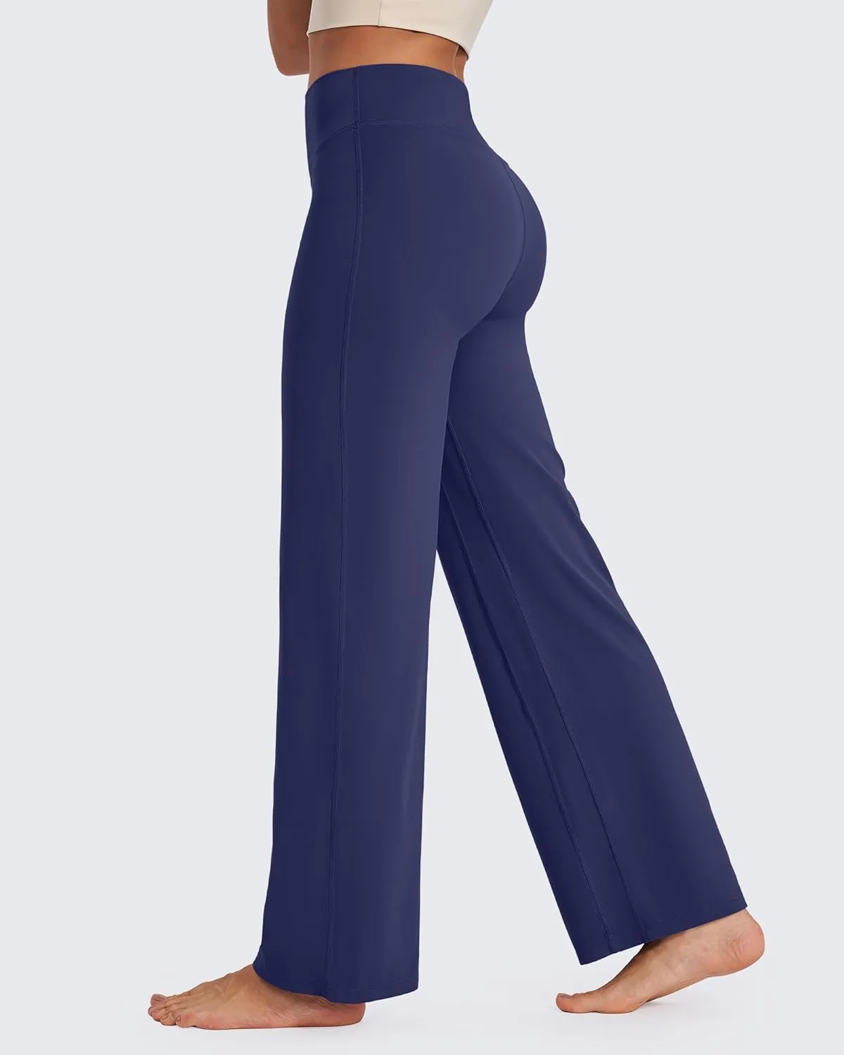 G4Free Barefeel Wide Leg Pants for Women High Waisted Loose Casual Dress Work Yoga Pants 29"/31"/33"