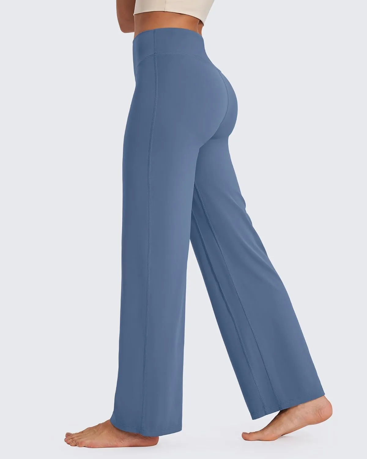 G4Free Barefeel Wide Leg Pants for Women High Waisted Loose Casual Dress Work Yoga Pants 29"/31"/33"