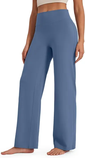 G4Free Barefeel Wide Leg Pants for Women High Waisted Loose Casual Dress Work Yoga Pants 29"/31"/33"
