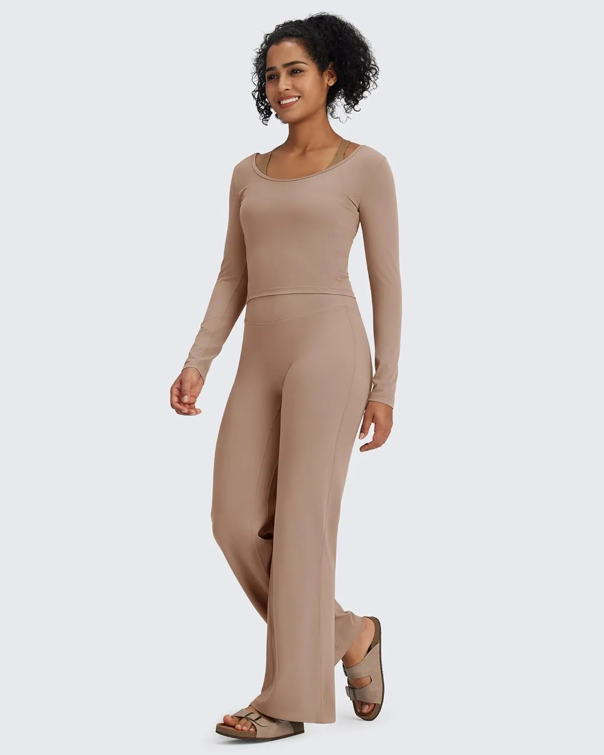 G4Free Barefeel Wide Leg Pants for Women High Waisted Loose Casual Dress Work Yoga Pants 29"/31"/33"